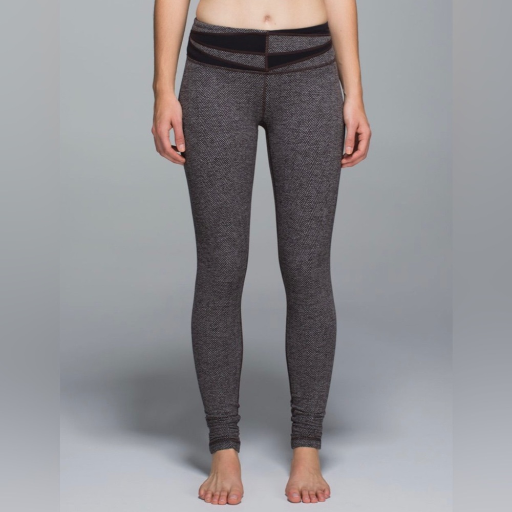 Lululemon Wunder Under Pants Giant Herringbone - Picture 2 of 9